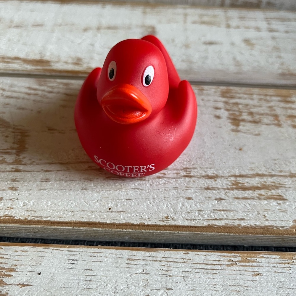 Scooter's Coffee Red Rubber Duck